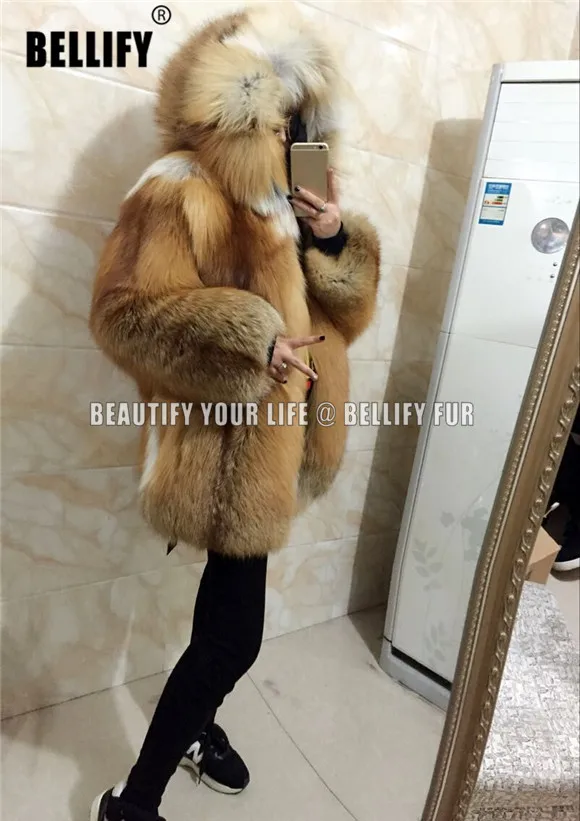 

2016 Stylish hoolywood celebrities Design top Luxury natural gold fox fur coats , warm winter hooded fur coats