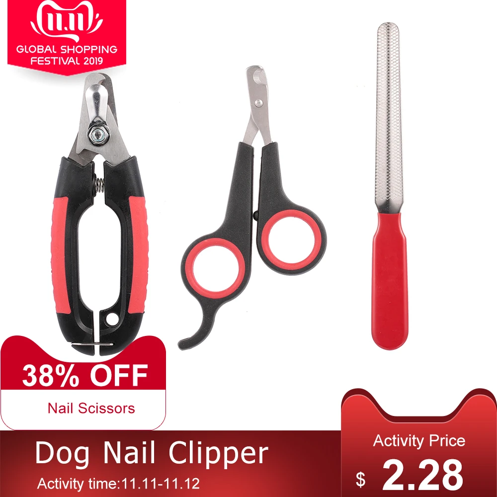 

Dog Pet Nail Clipper Stainless Steel Cat Grooming Nail Scissors Nail File Grooming Tool Set for Animals Pet Accessories