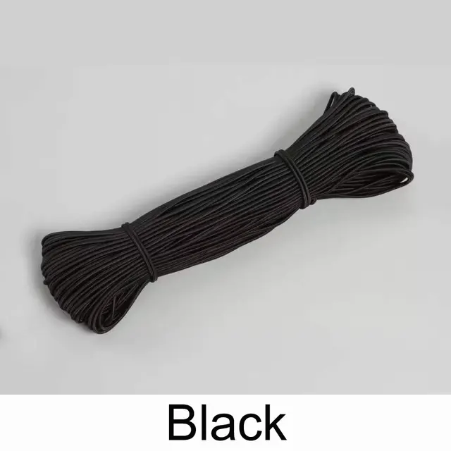 New 1.0-5.0mm High-Quality Black And White Elastic Rubber Round Elastic Band For Jewelry Making Sewing Clothing DIY Accessories Black