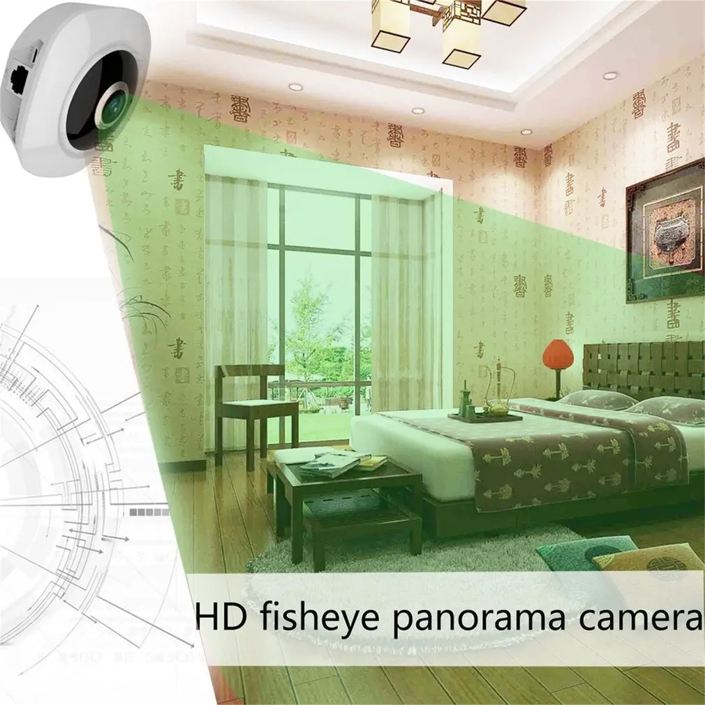 

360 Degree VR 3D Wireless WiFi Wide Angle HD Panoramic Camera 960P-130 Megapixel Indoor Camera Portable