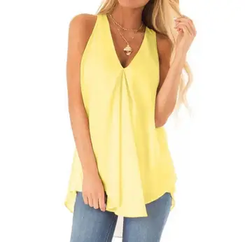 

Spring 2020 new shirt cross-border women's shirt maa1 women loose sleeveless chiffon shirt women KZ881-01-07