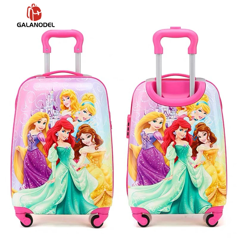 

19 Inch Carry-on Suitcase with Wheels Kids Spinner Luggage Carton Travel Rolling Luggage Trolley Bags Children's Suitcase Lovely