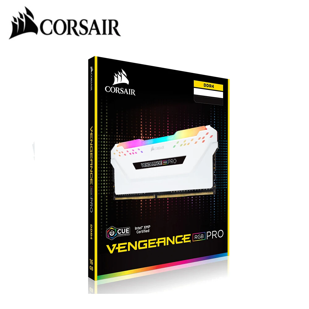 CORSAIR RGB PRO Kit Memory RAMS 16 Гб(2X8 ГБ) модуль двухканальный DDR4 PC4 3000 МГц 3200 МГц Mzh DIMM-белый