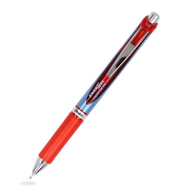 Red with red ink 3 шт./кор. Pentel BLN75 гелевая ручка с гелевыми чернилами-быстрое высыхание-иглы-0,5 мм письменные принадлежности Офисная и школьные принадлежности - Цвет: Red with red ink