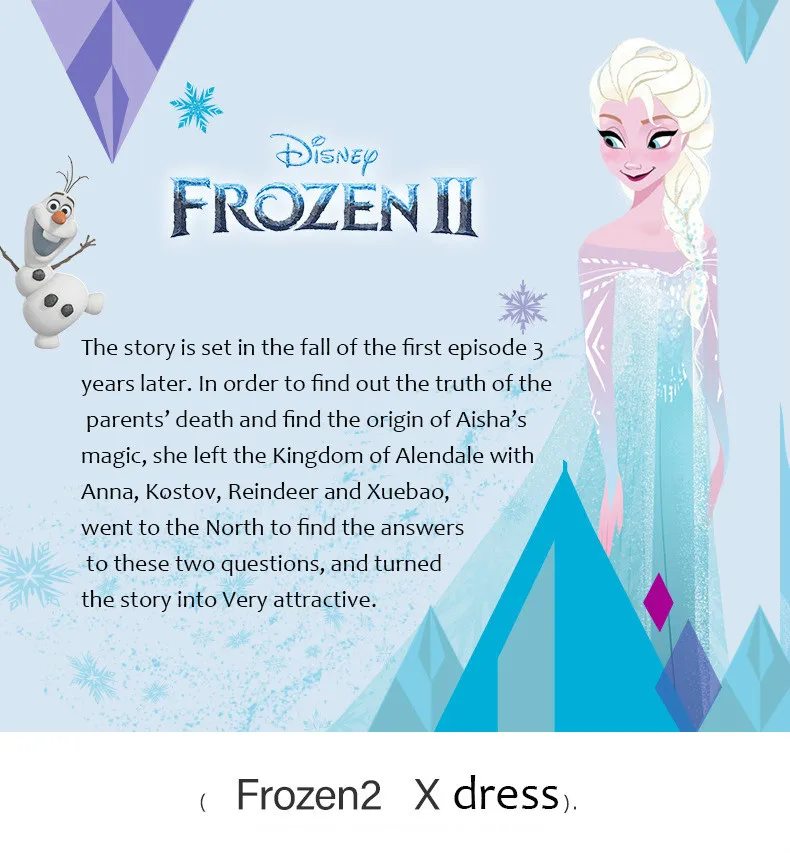 Новая Модель: 2 платье Эльзы для девочек вечерние платья Косплэй Одежда для девочек «Анна» для дня рождения, платье принцессы, костюм для детей, рождественское платье