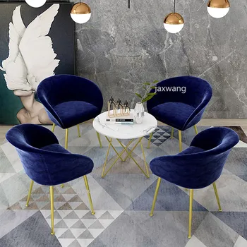 

Nordic Restaurant Chairs Iron Modern Simple Dining Chair Leisure Coffee Hotel Armchair Living Room Chair Lounge Chair