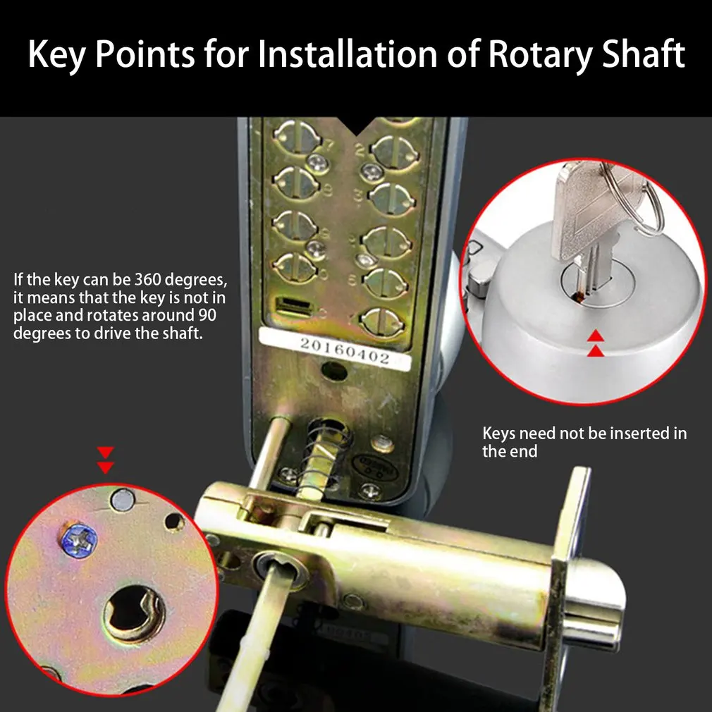 Digital Password Door Lock Mechanical Code Keyless Door Lock Waterproof Three Generation Password+Key Electronic Lock Wholesale