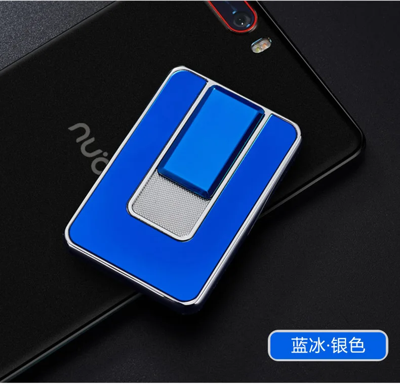 Ультра тонкая электрическая зажигалка с подключением к USB цинкового сплава тонкая плоская Зажигалка для сигарет Плазменные зажигалки гаджеты для мужчин encendedor