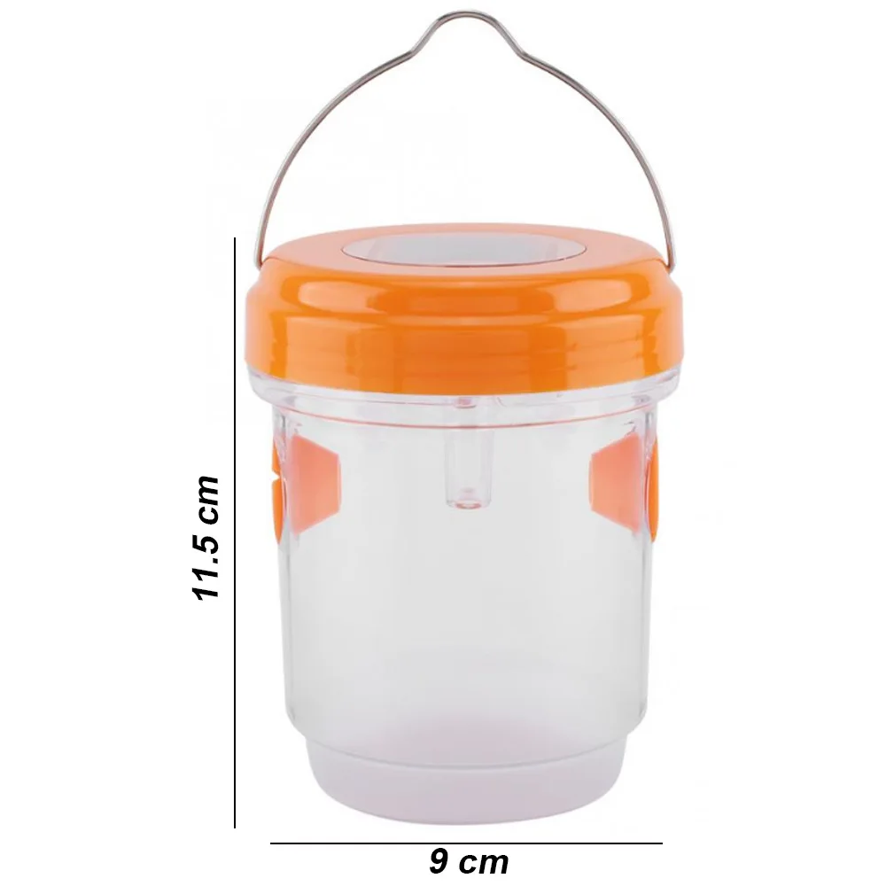 1PCS Solar Powered Wasp Trap With UV LED Light Reusable Outdoor Bees Bugs Fly Catcher Killer Solar Powered Drosophila Fly Trap