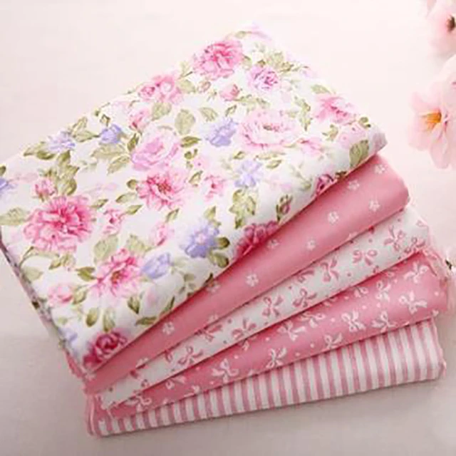 Booksew 9 Pcs/Lot 50CMx50CM Telas Cotton Fabric Telas De Algodon Para  Patchwork Purple Floral Bundle Tilda DIY Craft Sewing
