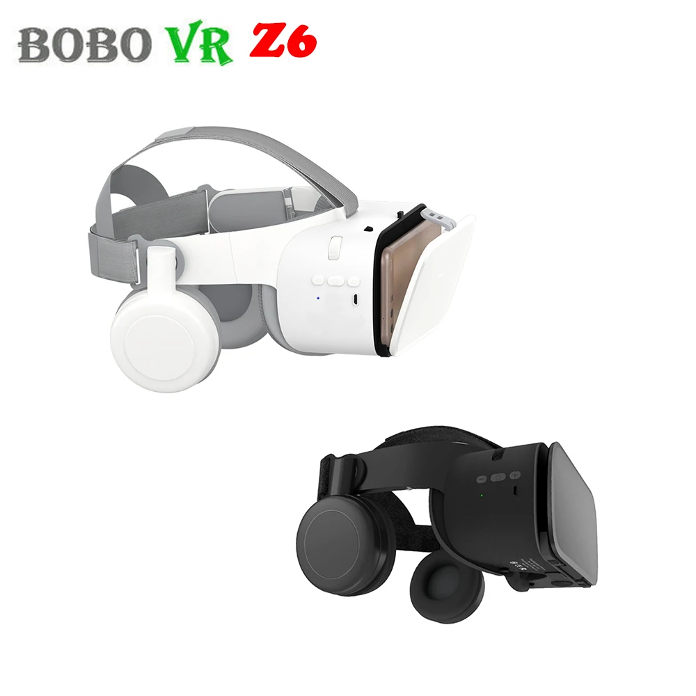 Bobovr Bobo Z6-auriculares, con casco y Bluetooth 3D, gafas VR de realidad Virtual para teléfonos inteligentes y teléfono móvil, gafas Viar y binoculares
