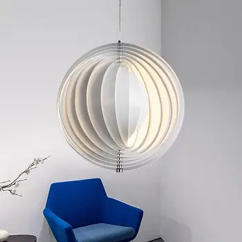 

Moon Pendant Lamp Modern Circles Pendant Light Fixtures Art Bedroom Living Room Light Dinning Room Study Kitchen Suspension Lamp