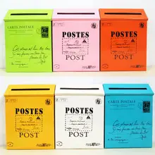 Ретро американский пасторальный настенный почтовый ящик металлический буквенный замок для почтового ящика модное ведро газетные коробки почтовый ящик украшение сада