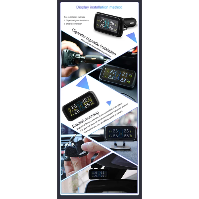 Автомобильная Беспроводная система контроля давления в шинах TPMS с 4 внутренними датчиками U903Z XR657