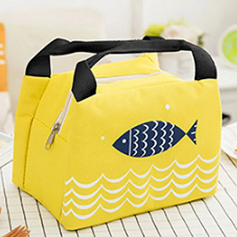 Oeak Portable Insulated Oxford Lunch Bags Thermal Food Picnic Lunch Bags For Women Kids Functional Pattern Cooler - Цвет: 1