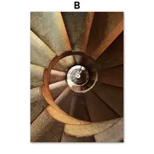  Architectural Painting Home Decoration Spiral Staircase Decorative Painting Visual Depth Sense Living Room Wall Canvas Painting 