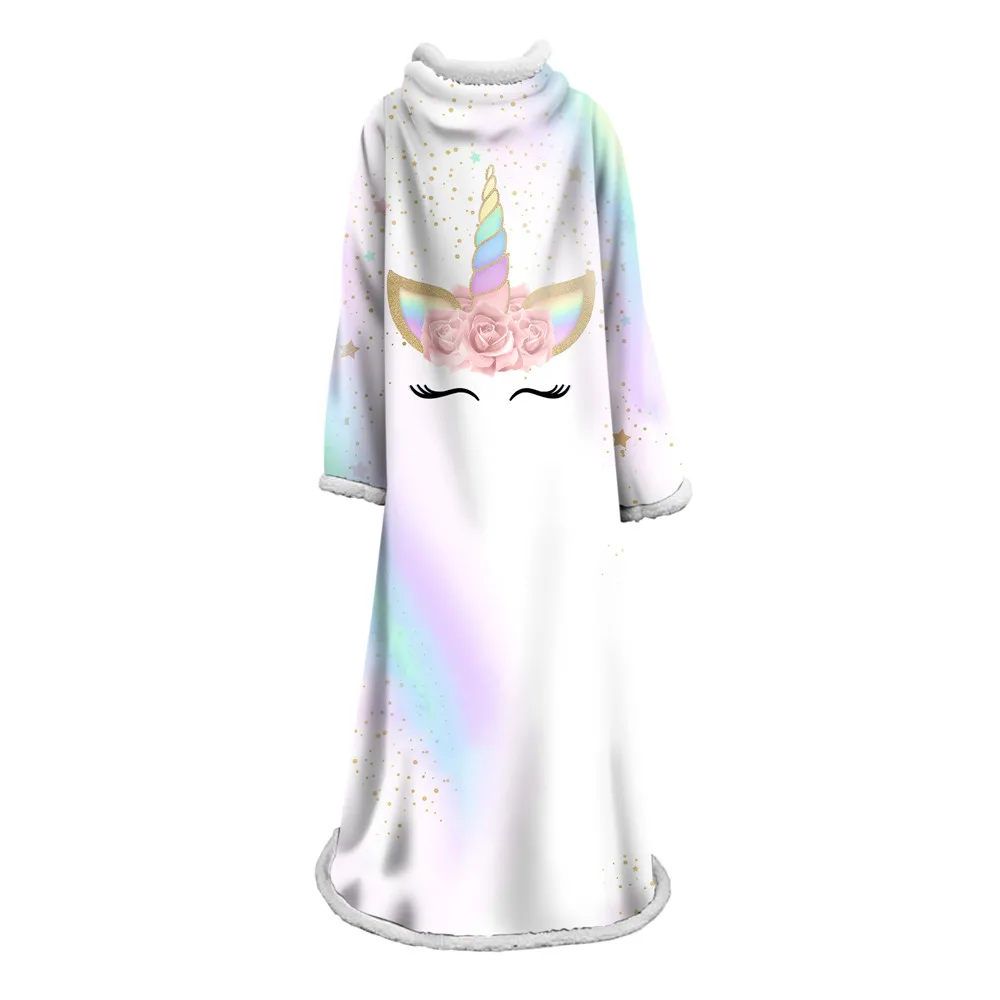 

Unicorn Winter Thick Comfy TV Blanket Sweatshirt Solid Warm Blanket Adults and Children Fleece Weighted Blankets for Beds Travel