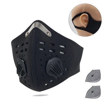 

Cycling Face Mask Active Carbon Filter Mask Bicycle Breathable Sports Dustproof Anit-fog Protective Mask Running Dust Windproof