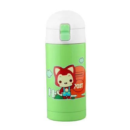 Insulation cup sucker baby drinking water bottle leakproof hose stainless steel cup