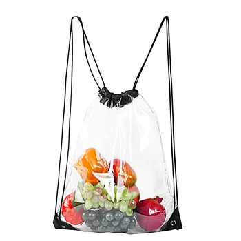 

Clear Drawstring Bag Waterproof Stadium Drawstring Backpack