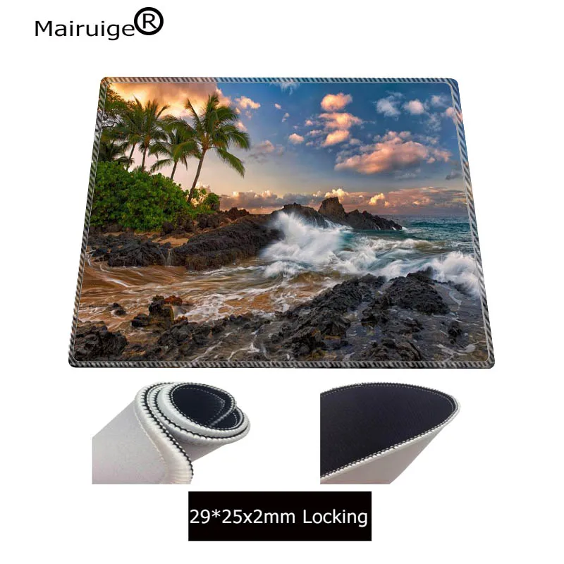  Sea Palm Large Gaming Mouse Pad Rubber Lock Edge Customer Computer Desk Gamer Mousepad Mat For Notb