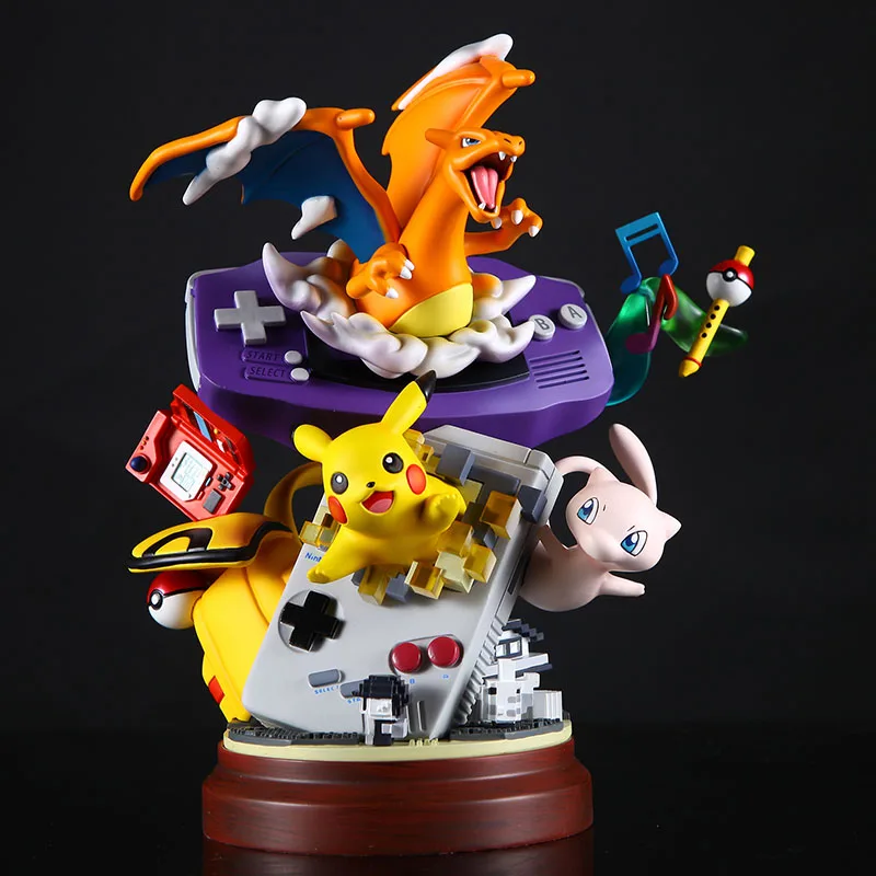 Аниме статуя из смолы Gameboy Pika Mewtwo Charizard экшн фигурки игрушки Dreamlike Покемон
