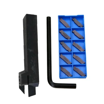 

10X MGMN300 Carbide Inserts with MGEHR1616-3 CNC Lathe Turning Holder Cut-Off Tool