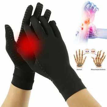 

Copper Compression Full Finger Arthritis Gloves Touch Screen Relieve Arthritis, Rheumatoid, RSI, Carpal Tunnel, tendonitis Pain