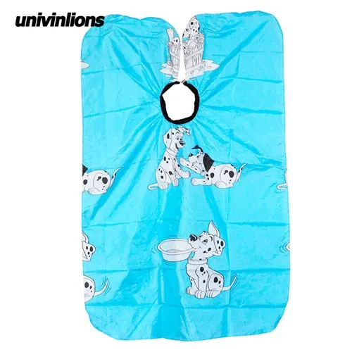 Univinlions 80*120 детские накидки ткань для стрижки детей Детские режущие волосы Водонепроницаемая накидка для салона, парикмахерской Уход за волосами - Цвет: Синий