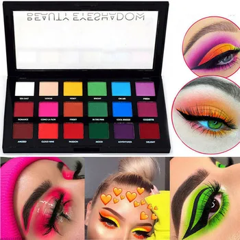 

18 Colors Matte Eyeshadow Palette Eye Shadow Pigmented Long Lasting Makeup Cosmetics SK88