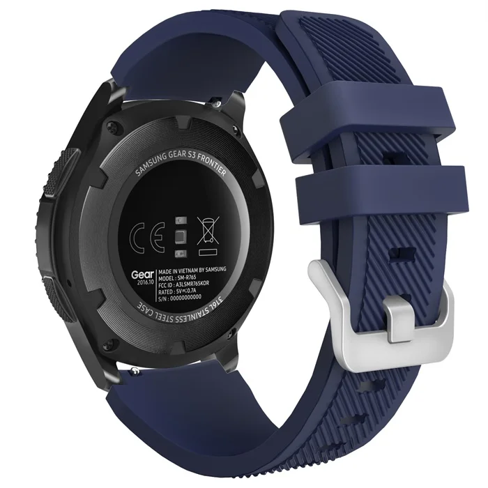 Midnight Blue MoKo gear S3 Frontier/классический ремешок для часов, мягкий силиконовый ремешок для спортивных часов для samsung gear S3 Frontier/S3 Classic/Galaxy - Цвет: Midnight Blue