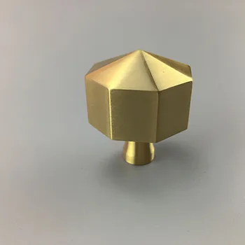 

2 Piece Brass Cabinet Handles and Knobs Drawer Furnitures Cupboard Wardrobe Handles Single Hole Free Shipping