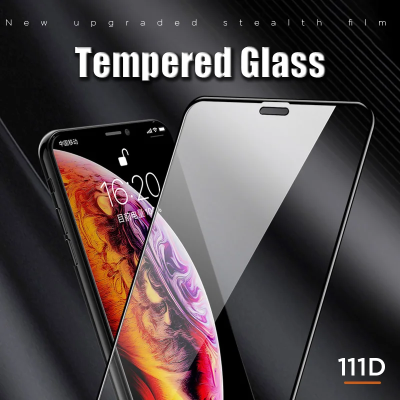 

111D Coverage Full Coverage Tempered Glass for iPhone 5 5S SE 6 6S 7 8 Plus Screen Protector for iPhone X XR XS Max 11 Pro Max