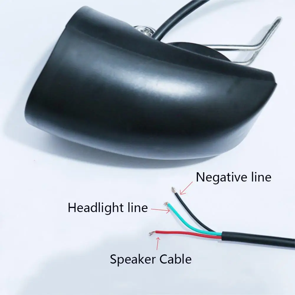 

36V 48V eBike Light Scooter Lamp Electric Bicycle 4 LED Front Headlight Ultra-Bright Spotlight with Horn