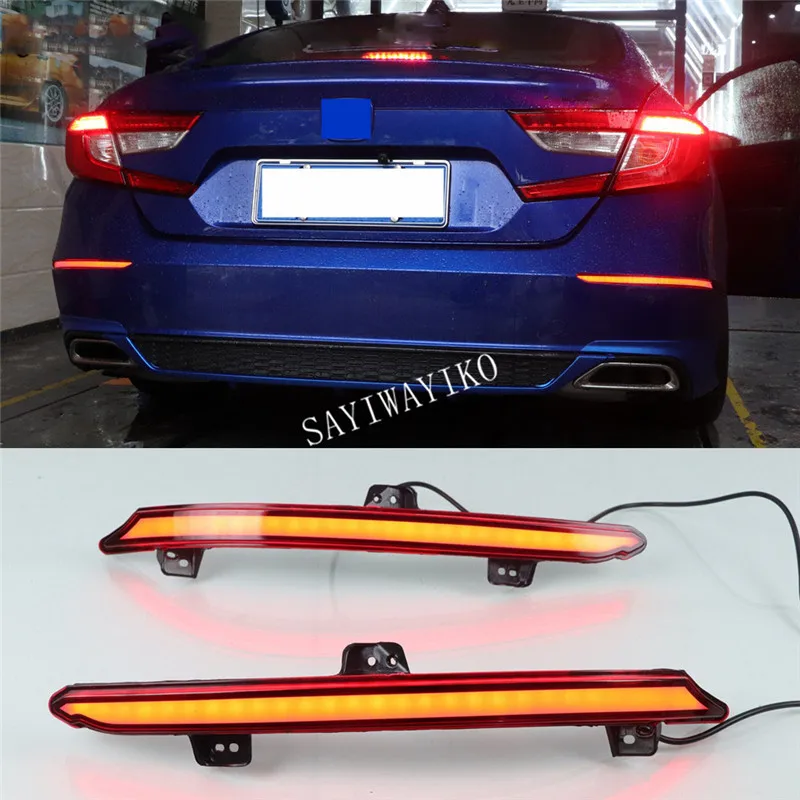 2 шт. задняя противотуманная фара для Honda Accord Inspire Plug& Play Автомобильный светодиодный задний бампер тормозной Свет динамический поворотник отражатель
