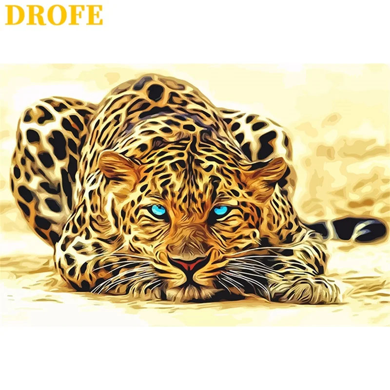 Рамка DROFE для самостоятельной сборки искусственный леопард животные краска по
