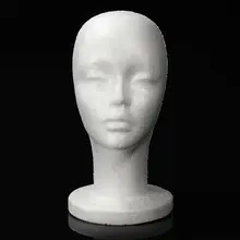 1 шт. женская голова белый пенопласт шляпа крышка парик дисплей держатель Модель Прочный