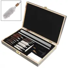 28 шт./лот, алюминиевые стержни, деревянная коробка, трубчатая щетка с хлопком и проволокой, щетка для чистящих средств