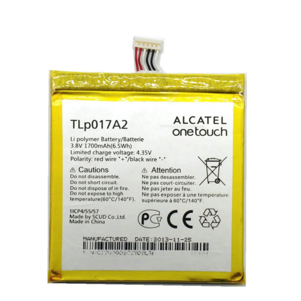 Высокое качество 1700mAh TLp017A1 TLp017A2 батарея для Alcatel OT6012 One Touch Idol Mini 6012D 6012X 6012A 6012W