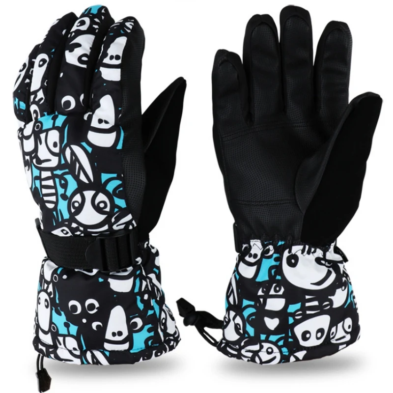 Новые Нескользящие износостойкие перчатки для верховой езды альпийские лыжные водонепроницаемые флисовые зимние Мотоциклетные Перчатки