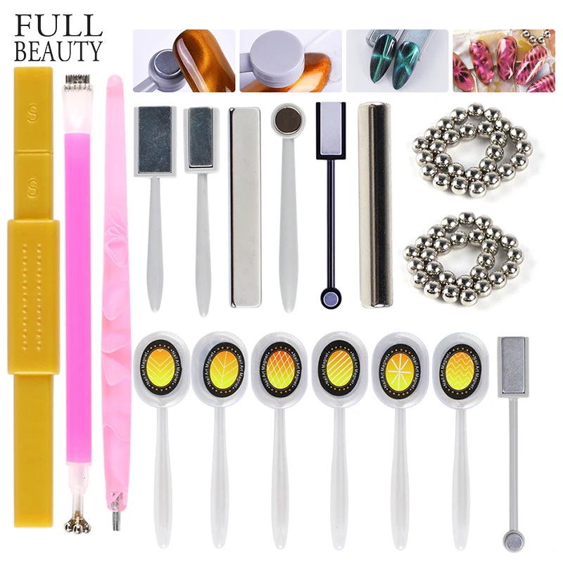 25 видов магнитных палочек для ногтей Гель лак с эффектом кошачий глаз мощный