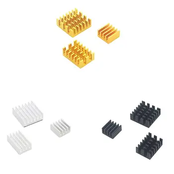

3Pcs/Set Aluminum Heatsink Radiator Cooler Kit with Adhesive Tape for Raspberry Pi 4B