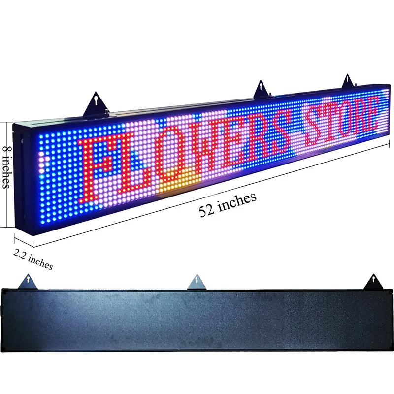 P10 mm Led Sign 52 x inch Led Scrolling Message Board RGB Full Color  Display for Advertising Business Programmable by WiFI AliExpress