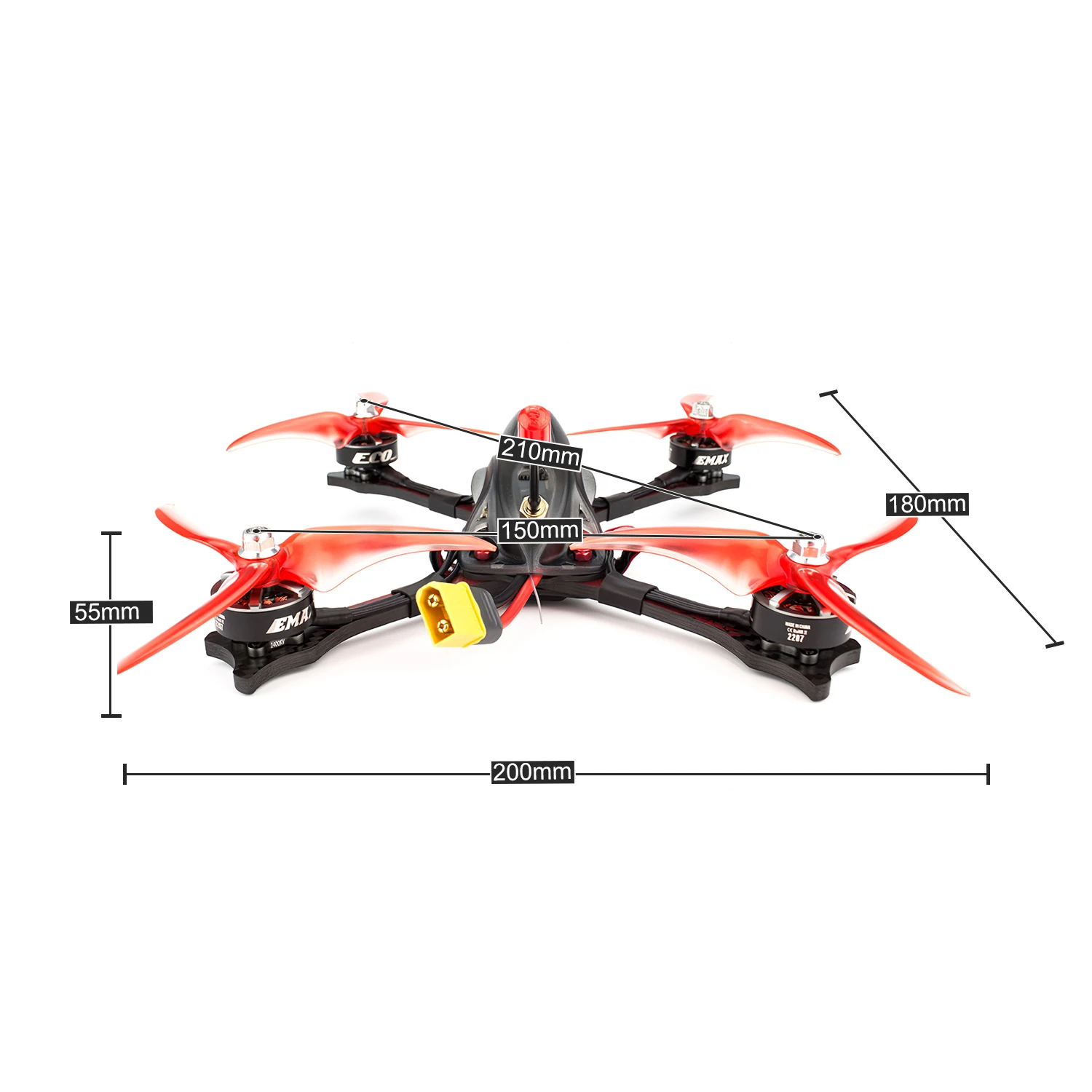 EMAX Hawk Sport FPV гоночный Дрон с камерой 1200TVL 2207 2400KV бесщеточный двигатель 35A ESC F4 крошечный D8 FrSky приемник BNF