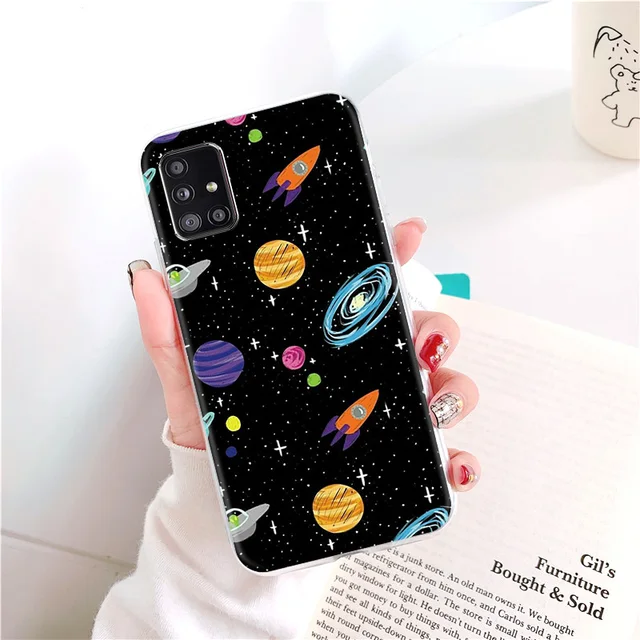 For Samsung A32 Case For Samsung Galaxy A12 A21S A52 A72 A51 A71 Flamingo Soft TPU Silicone 4G 5G A325F A326B Back Cover Fundas V033