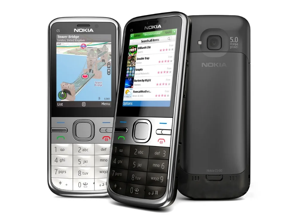 Refurbished Unlocked Cell phone Nokia C5 C5-00  3G Phone GSM/WCDMA (phone +battery+charger) 3.2MP/5.0MP Camera refurbished iphone