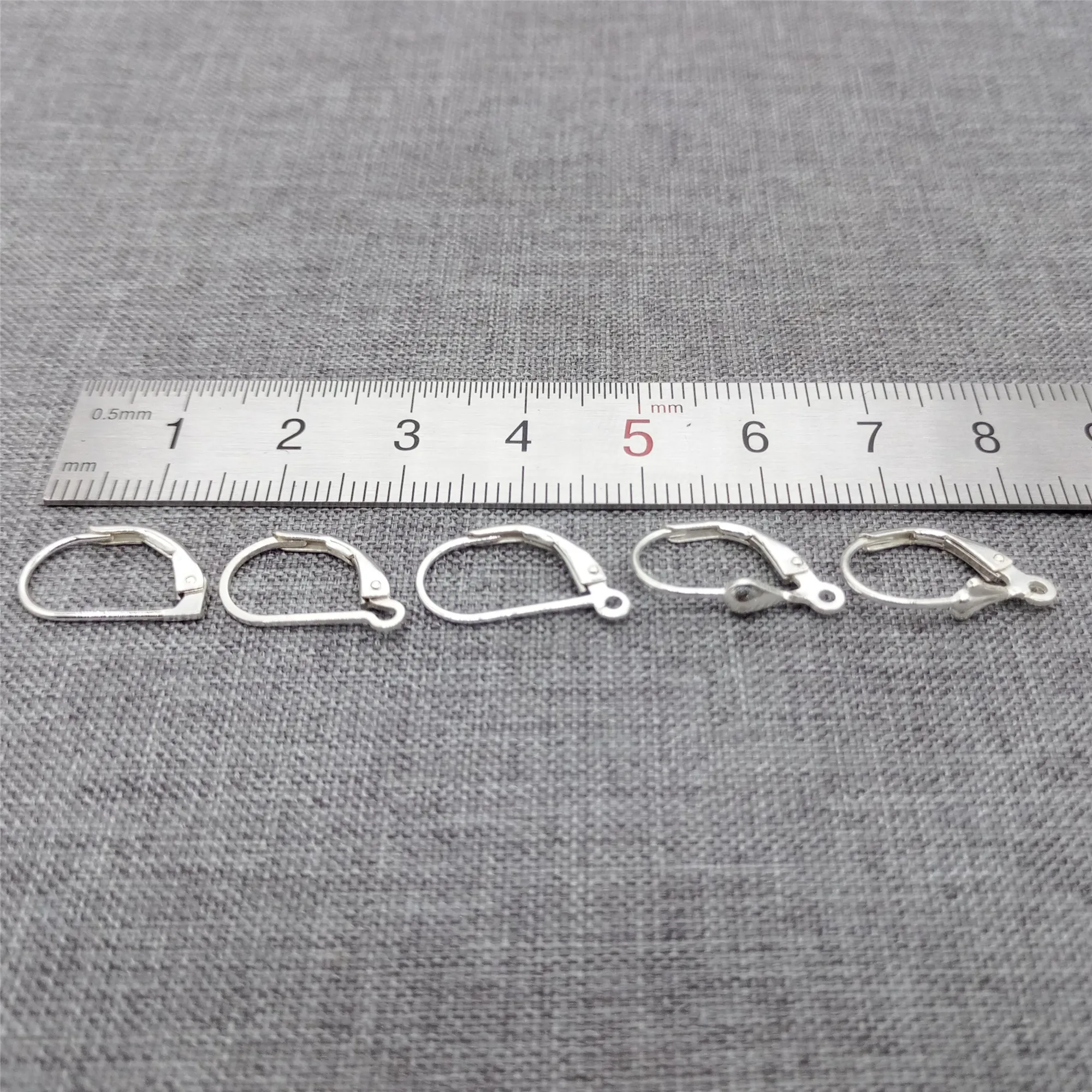 4 Pairs 925 Sterling Silver Plain Leverback Ear Wire for Earring Jewelry Making