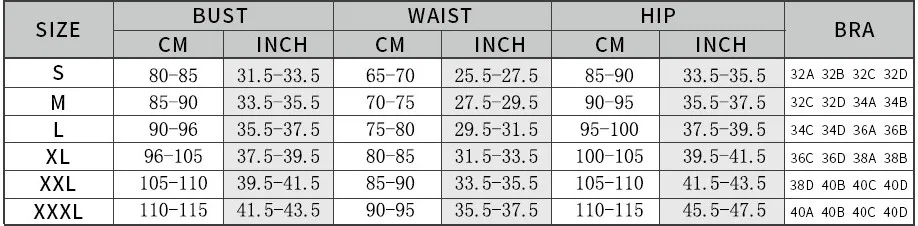 SIZE GUIDE(PC)