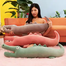 Прекрасный мультфильм длинный крокодил плюшевая подушка крокодиловые плюшевые игрушки украшение дома подарки на день рождения подарки