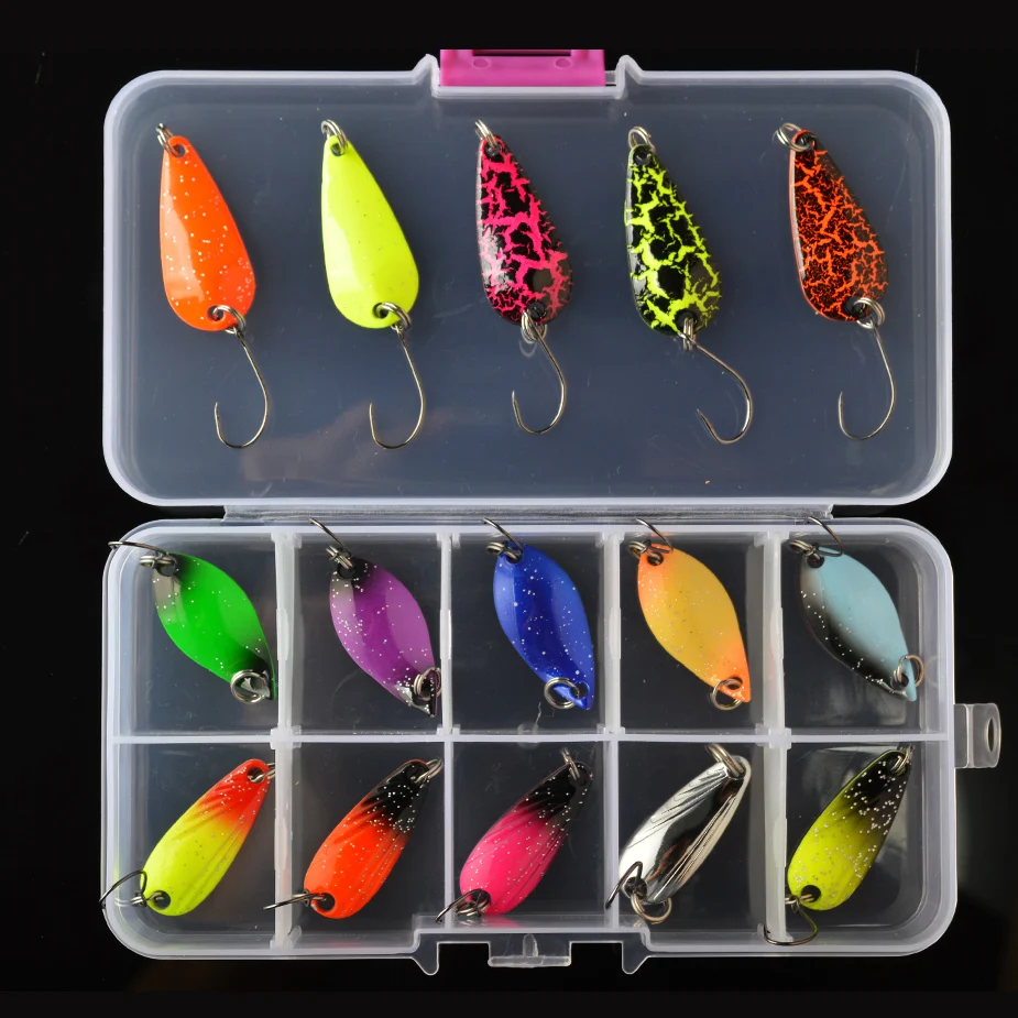 Catching Brown Trouttoma Trout Spoon Lure Set - 15/20pcs Mixed Colors,  Freshwater/saltwater